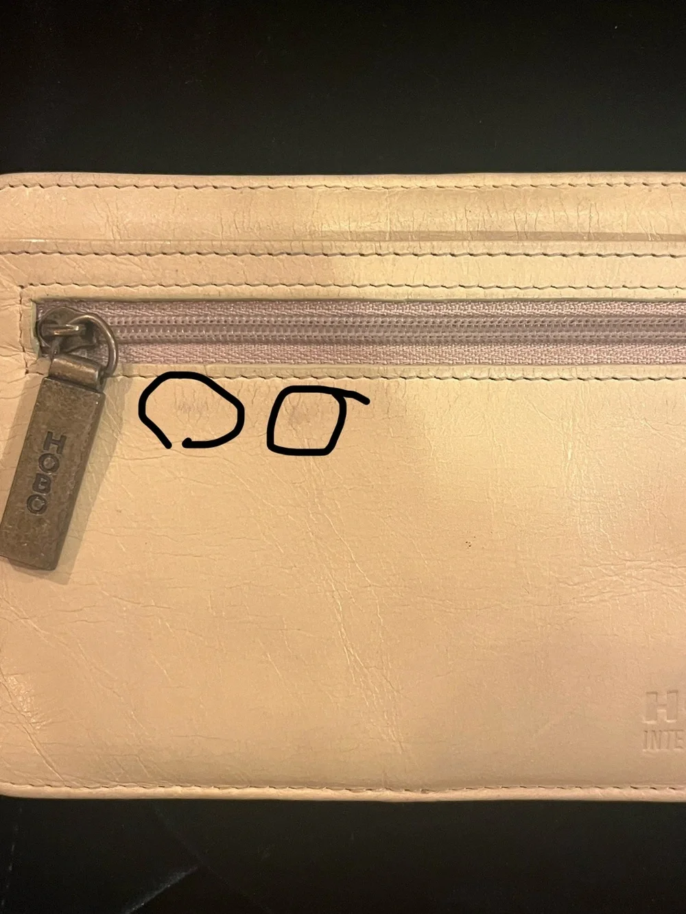 HOBO Euro Slide Soft Leather Card Case Gold Brushed Nickel
